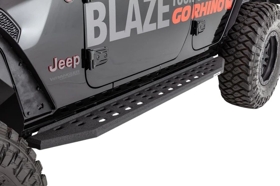 Go Rhino RB20 Running Boards, No Drop Steps - Bedliner Coating JL 4Dr