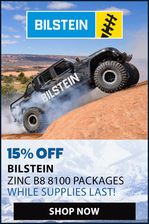 BILSTEIN 15% OFF ZINC B8 SHOCKS