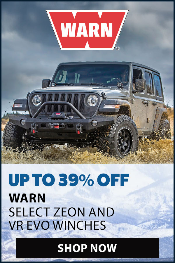 WARN UP TO 39% OFF SELECT WINCHES