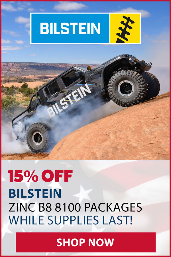 BILSTEIN 15% OFF ZINC B8 SHOCKS