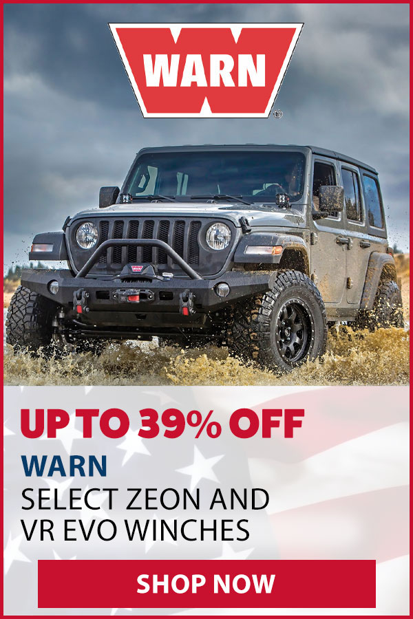 WARN UP TO 39% OFF SELECT WINCHES