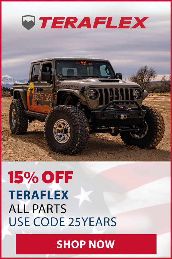 TERAFLEX 15% OFF WITH CODE: 25YEARS