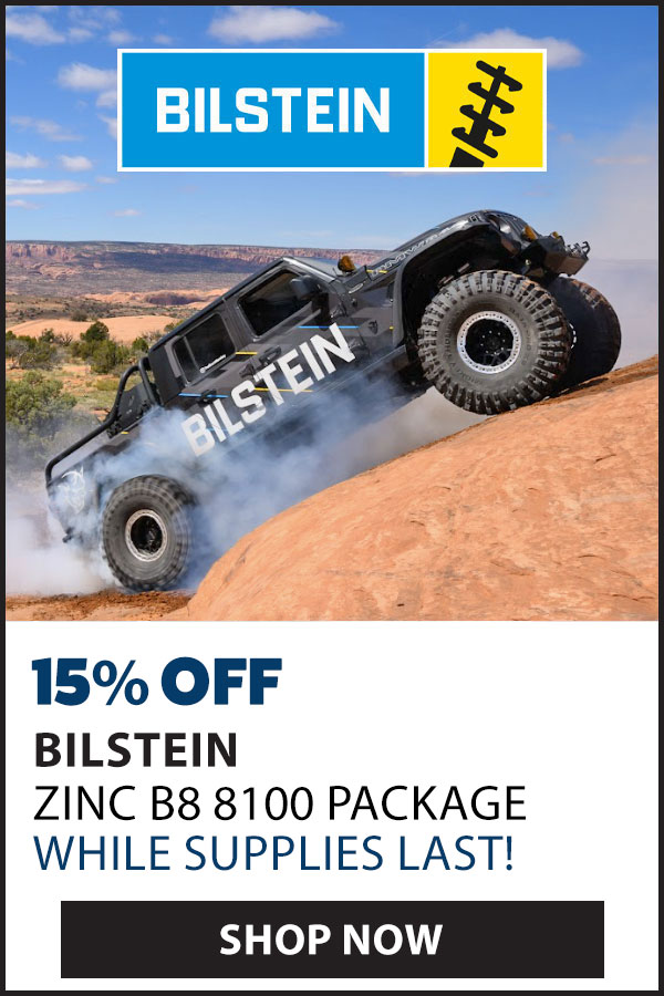 BILSTEIN 15% OFF ZINC B8 SHOCKS