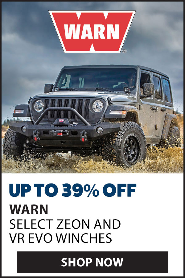 WARN UP TO 39% OFF SELECT WINCHES