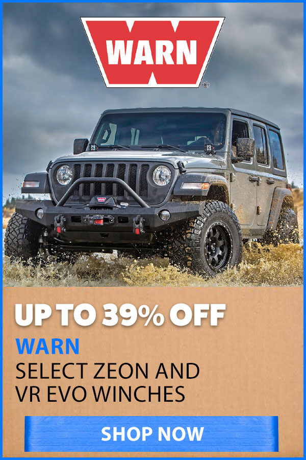 WARN UP TO 39% OFF SELECT WINCHES