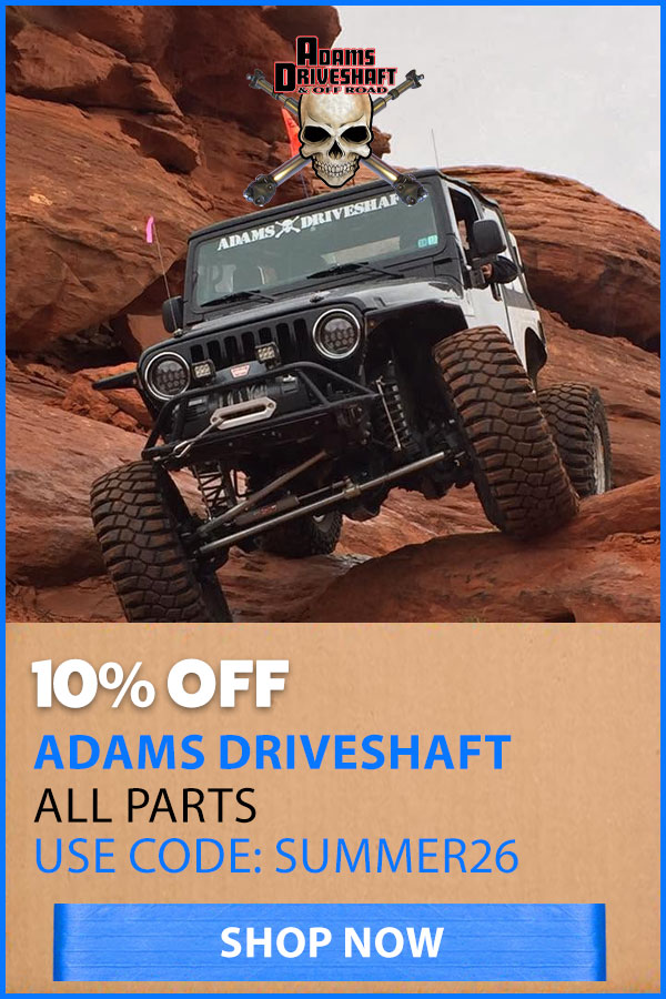 ADAMS DRIVESHAFT 10% OFF WITH CODE