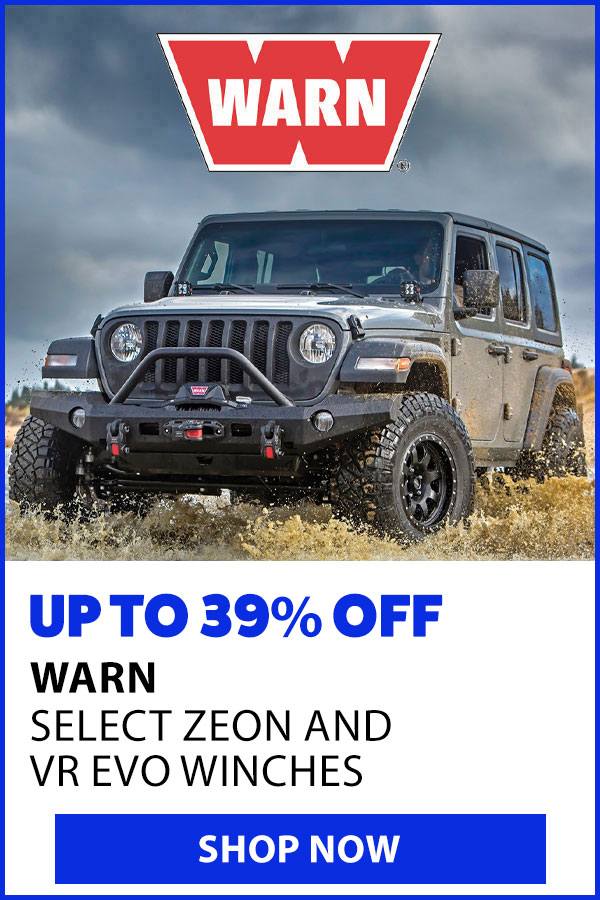 WARN UP TO 39% OFF SELECT WINCHES