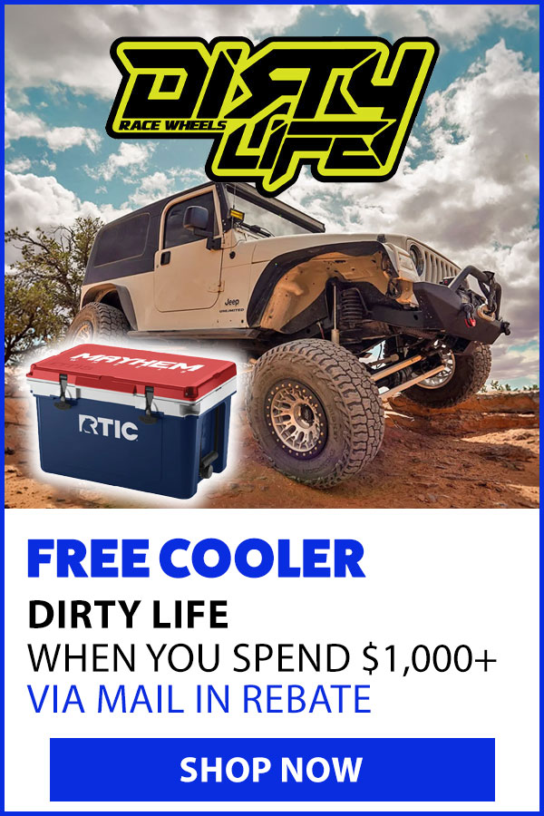 DIRTY LIFE FREE COOLER WITH ORDERS OVER $1,000