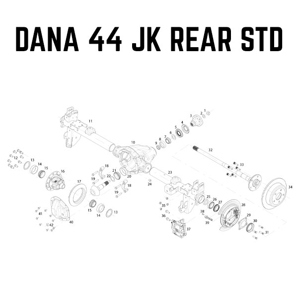 DANA 44 JK REAR STD SPECS