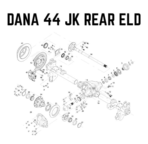 DANA 44 JK REAR ELD SPECS