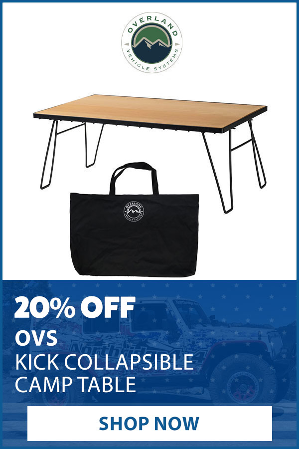 OVERLAND VEHICLE SYSTEMS CAMP TABLE 20% OFF