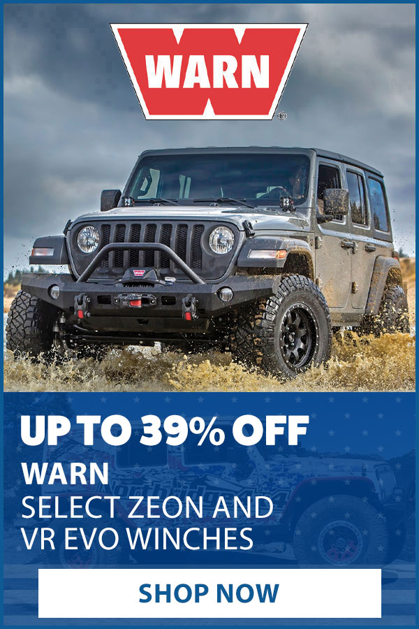 WARN UP TO 39% OFF SELECT WINCHES