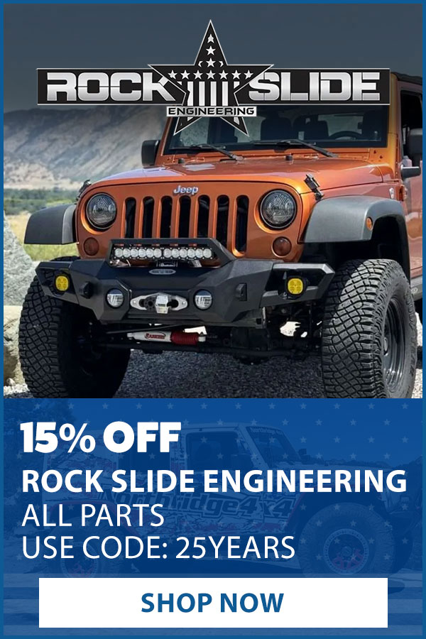 ROCK SLIDE ENGINEERING 15% OFF WITH CODE 25YEARS