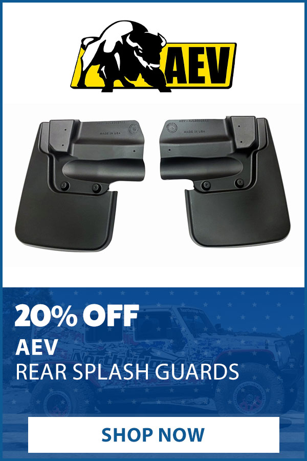 AEV 20% OFF REAR SPLASH GUARDS
