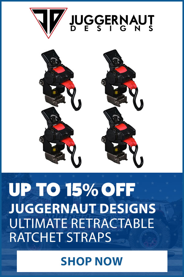 JUGGERNAUT UP TO 15% OFF RATCHET STRAPS