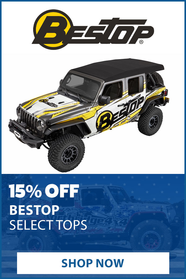 BESTOP 15% OFF SELECT TOPS