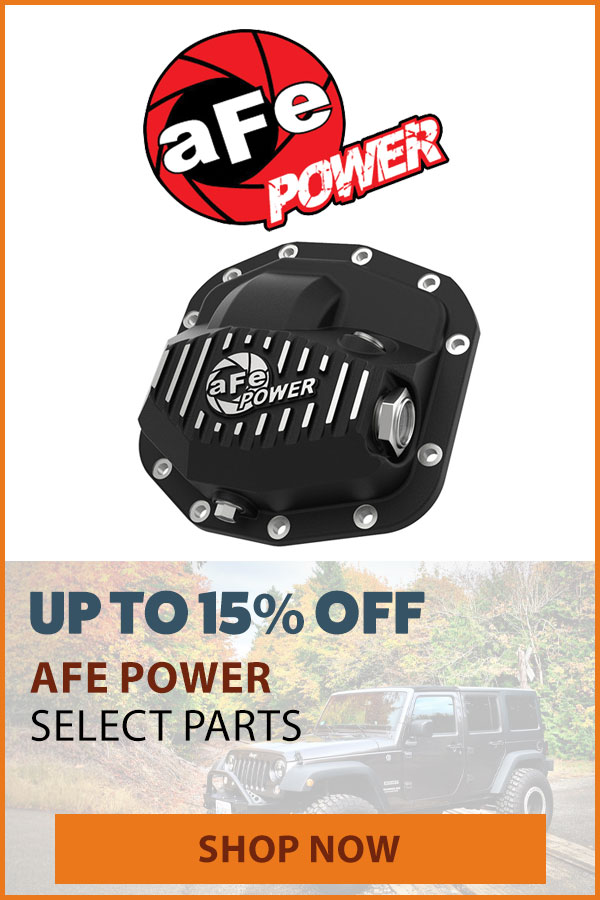 AFE POWER UP TO 15% OFF SELECT PARTS